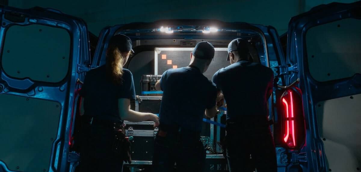 Latest technology in bright LED lights inside Transit Custom cargo area